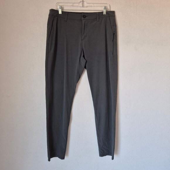 Vuori Aim Pant Golf Travel Lightweight 4 Way-Stretch Pocket Zip Charcoal V431 - Picture 3 of 12